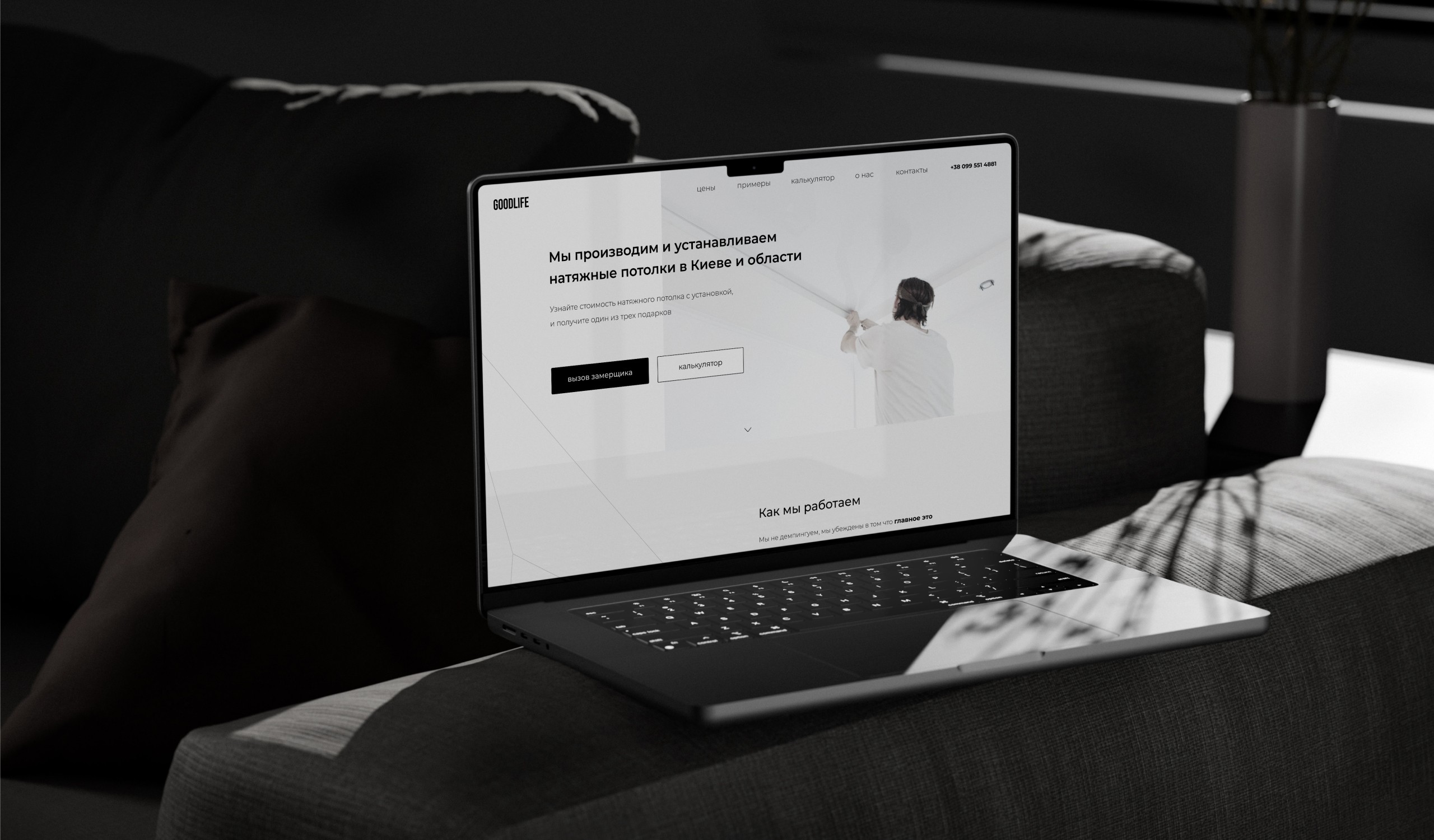 Good Life, Website for a company that installs suspended ceilings